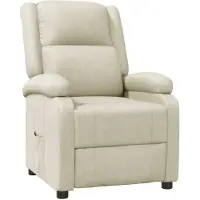 vidaXL Fauteuil relax blanc similicuir