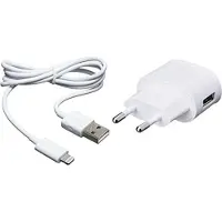 BigBen Interactive Kit Chargeur USB A 1A + Câble USB A / Lightning 1m Blanc Bigben