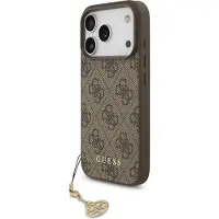 GUESS 4g Charms Collection Magsafe Iphone 17 Pro Phone Case Marron