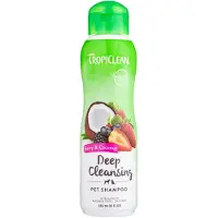 Tropiclean Shampooing nettoyant en profondeur Berry&Coconut Grooming, 355 ml,