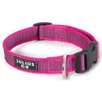 Julius-K9 Collier de chien caoutchouté rose L (L, Chien, Promenade, Sport canin, Travail)