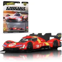 Hot Wheels Premium Car Culture Vhicule de collection Ferrari 499P moul sous pression l'chelle 1/64 avec pneus Real Riders, carrosserie et ch