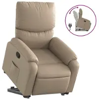 vidaXL Fauteuil relax avec releveur Cappuccino-Brun Similicuir