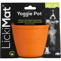 LickiMat Yoggie Pot Dog Toy Orange