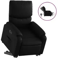 vidaXL Fauteuil relax releveur électrique noir similicuir