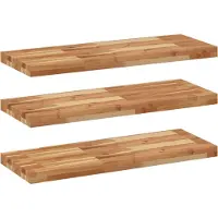 vidaXL Étagères flottantes 3 pcs 80x30x4 cm acacia massif à l'huile