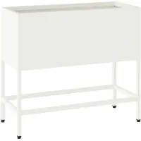 vidaXL Jardinière surélevée , blanche, 60 x 26 x 48 cm, en acier