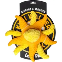 Kiwi Walker Jouets pour chiens 2 en 1 Pieuvre & étoile de mer Orange (Jouet en peluche pour chiens)