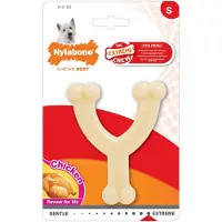DINOBONE Anneau de dentition pour chiens Extreme Chew Wishbone S poulet (Jouet à mâcher pour chiens)