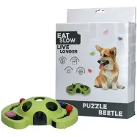 Eat Slow Live Longer Jouet pour chiens Puzzle Scarabée