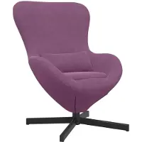 vidaXL Fauteuil œuf Violet 63 x 73 x 90 cm Velours