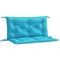 vidaXL Coussins de banc de jardin lot de 2 turquoise 100x50x7 cm tissu