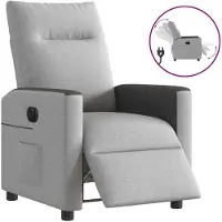 vidaXL Fauteuil relax électrique gris nuageux Tissu
