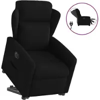 vidaXL Fauteuil relax releveur électrique noir tissu