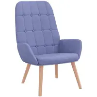 vidaXL Fauteuil relax bleu jean Tissu