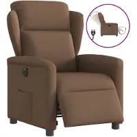 vidaXL Fauteuil relax électrique marron Tissu