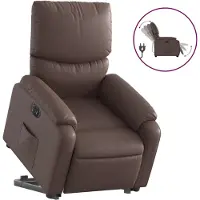 vidaXL Fauteuil relax releveur électrique marron similicuir