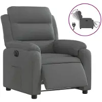 vidaXL Fauteuil relax électrique gris foncé Tissu