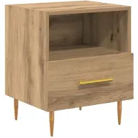 vidaXL Table de chevet Marron 40 x 35 x 47.5 cm Bois d'ingénierie