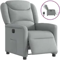 vidaXL Fauteuil relax électrique gris clair Tissu
