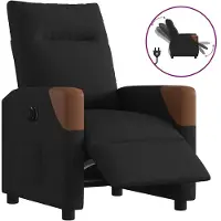 vidaXL Fauteuil relax électrique noir tissu