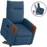 vidaXL Fauteuil relax avec releveur Bleu Tissu