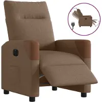 vidaXL Fauteuil relax électrique marron Tissu