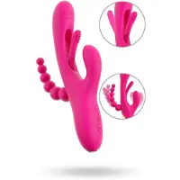 Sweet Smile SMILE - vibromasseur triple avec languette (rose)