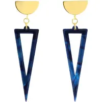 Fräulein Wunder Boucles d'oreilles 'Acetat Agnes' bleu foncé