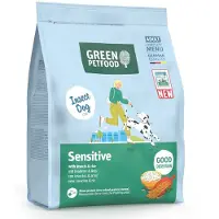Green Petfood 900g InsectDog Sensitive avec insectes & Riz nourriture sèche pour chiens