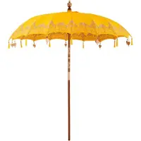 vidaXL Parasol balinais jaune 215 x 215 x 260 cm