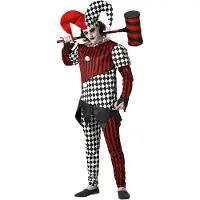 Atosa Harlequin Halloween Men Costume Rouge XL Enfants