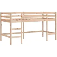 vidaXL Lit surélevé pour enfants avec échelle 90x190 cm pin massif