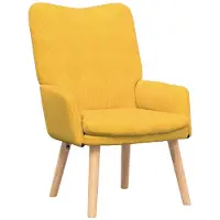 vidaXL Fauteuil relaxant Jaune clair 63 x 67 x 94 cm tissu