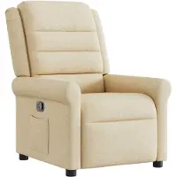 vidaXL Fauteuil relax Tissu Crème