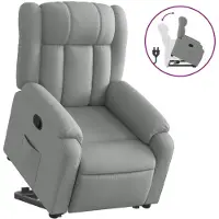 vidaXL Fauteuil relax releveur gris clair Tissu