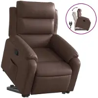 vidaXL Fauteuil relax avec releveur Marron Similicuir