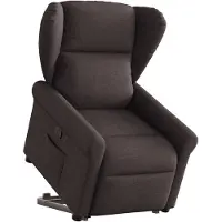 vidaXL Fauteuil relax avec releveur Tissu marron foncé
