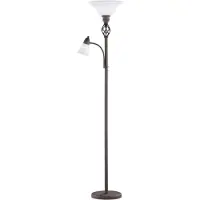 TRIO Lampadaire RUSTICA E27 1x100 W+ E14 1x40 W couleur rouille