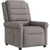 vidaXL Fauteuil relax Taupe Tissu