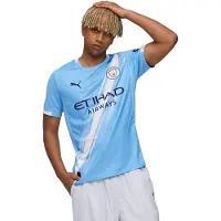 Puma Manchester City Fc 25/26 Replica Home Short Sleeve T-shirt Bleu S Homme