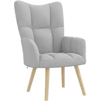 vidaXL Fauteuil relax Tissu gris nuageux