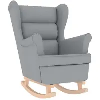vidaXL Chaise à bascule gris clair 74x90x102 cm tissu