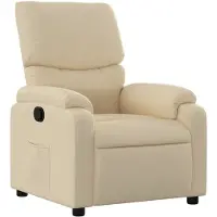 vidaXL Fauteuil relax Tissu Crème