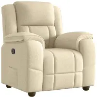 vidaXL Fauteuil relax Tissu Crème
