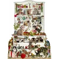 Coppenrath Verlag Calendrier de l'Avent mural A3 - Chats pendant l'Avent