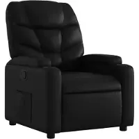 vidaXL Fauteuil inclinable en similicuir noir