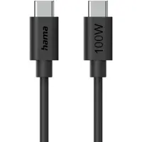 Hama Câble de charge, USB-C - USB-C, 100 W, 1,2 m, noir
