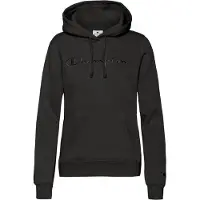 Champion Femmes, Pull-over, schwarzer Damen-Kapuzenpullover, Noir, (L)