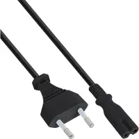InLine 4043718115013 Noir 10 m Prise d'alimentation type C Coupleur C8